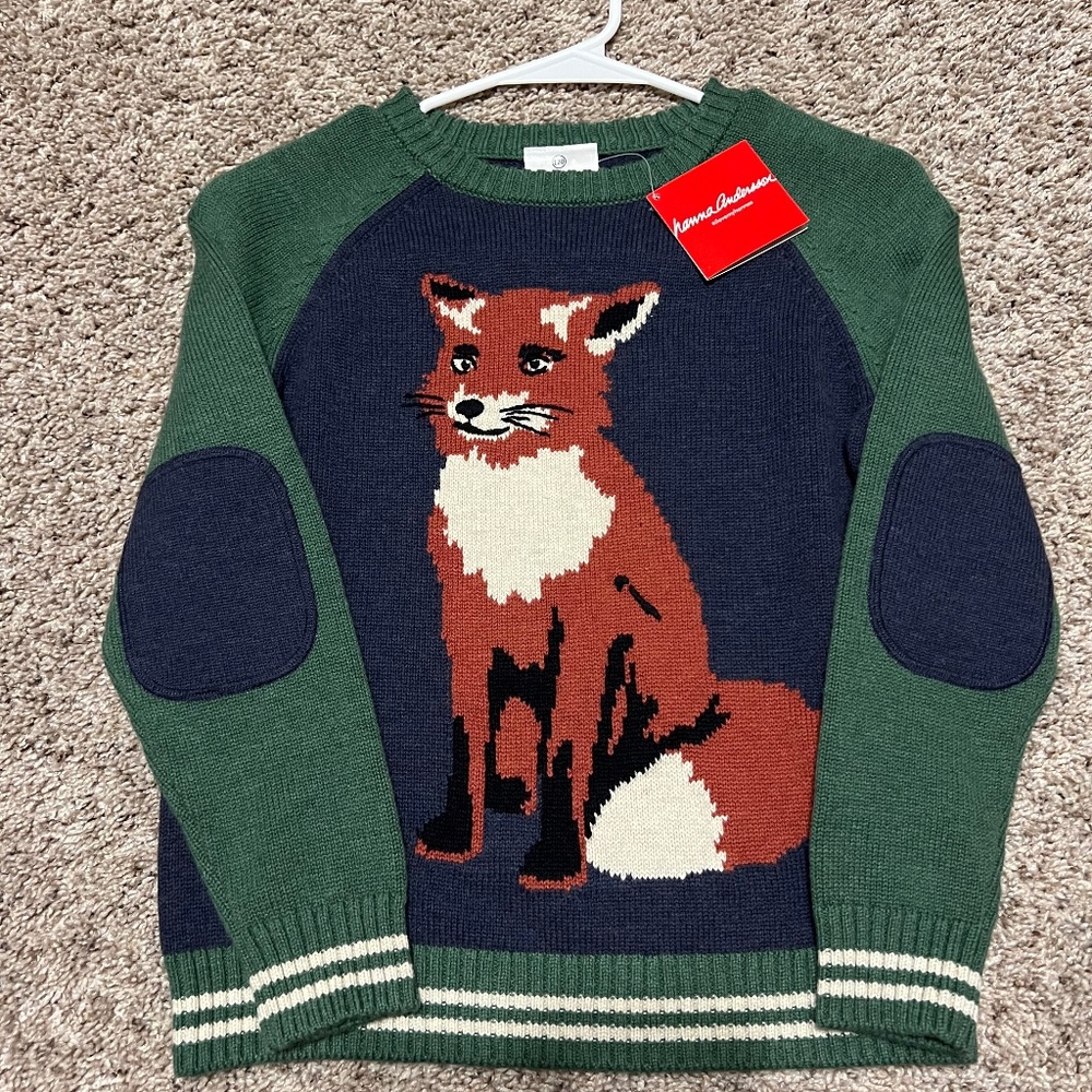NWT Hanna Andersson Boy's Fox Sweater